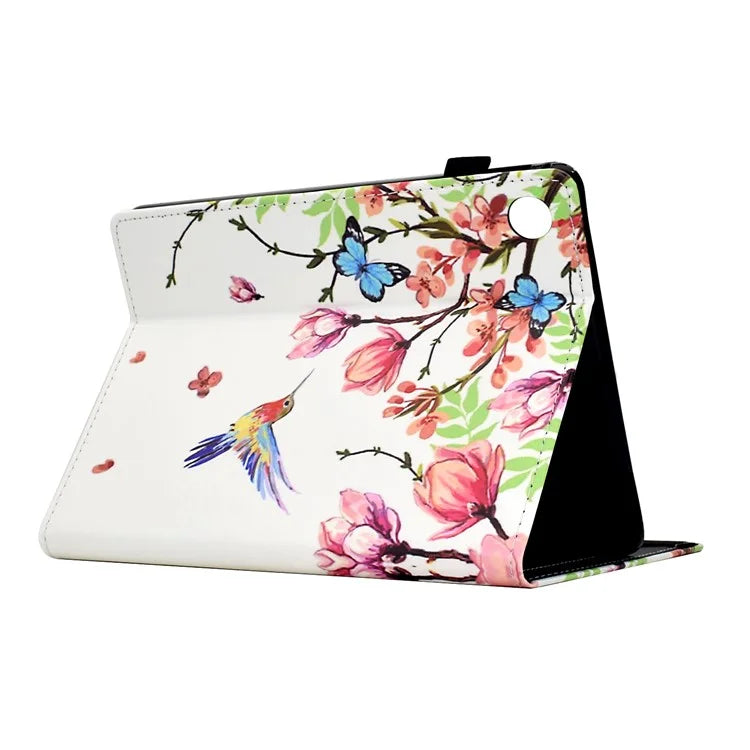 For Samsung Galaxy Tab A9 Case Pattern Printing Tablet Cover Shockproof Leather Card Holder Stand Case