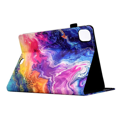 For iPad Pro 11 (2024) Case Pattern Printing Tablet Cover Shockproof Leather Card Holder Stand Case
