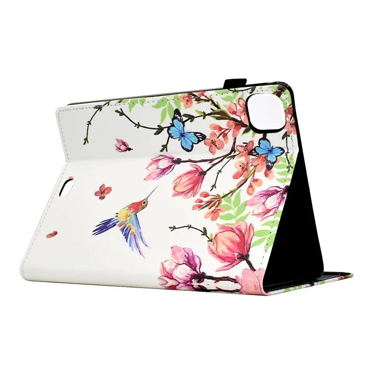 For iPad Pro 11 (2024) Case Pattern Printing Tablet Cover Shockproof Leather Card Holder Stand Case