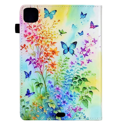For iPad Pro 11 (2024) Case Pattern Printing Tablet Cover Shockproof Leather Card Holder Stand Case