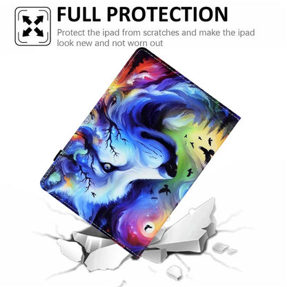 For iPad Pro 11 (2024) Case Pattern Printing Tablet Cover Shockproof Leather Card Holder Stand Case