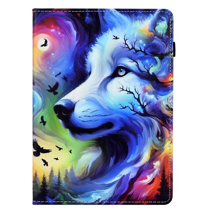 For iPad Pro 11 (2024) Case Pattern Printing Tablet Cover Shockproof Leather Card Holder Stand Case
