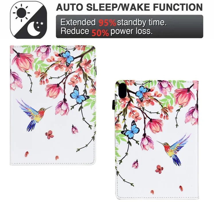 For iPad 10.9 (2022) Case Pattern Printing Tablet Cover Shockproof Leather Card Holder Stand Case