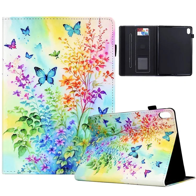 For iPad 10.9 (2022) Case Pattern Printing Tablet Cover Shockproof Leather Card Holder Stand Case