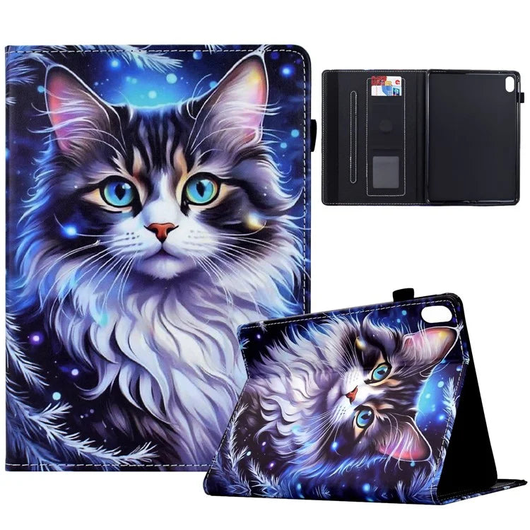 For iPad 10.9 (2022) Case Pattern Printing Tablet Cover Shockproof Leather Card Holder Stand Case