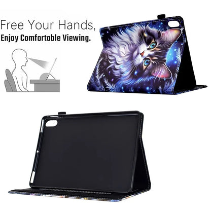 For iPad 10.9 (2022) Case Pattern Printing Tablet Cover Shockproof Leather Card Holder Stand Case