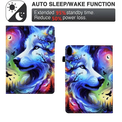 For iPad 10.9 (2022) Case Pattern Printing Tablet Cover Shockproof Leather Card Holder Stand Case