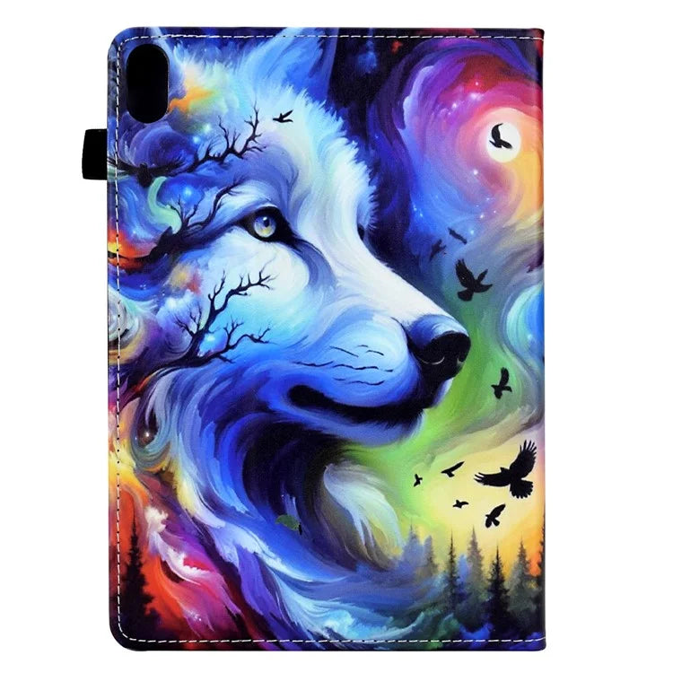 For iPad 10.9 (2022) Case Pattern Printing Tablet Cover Shockproof Leather Card Holder Stand Case