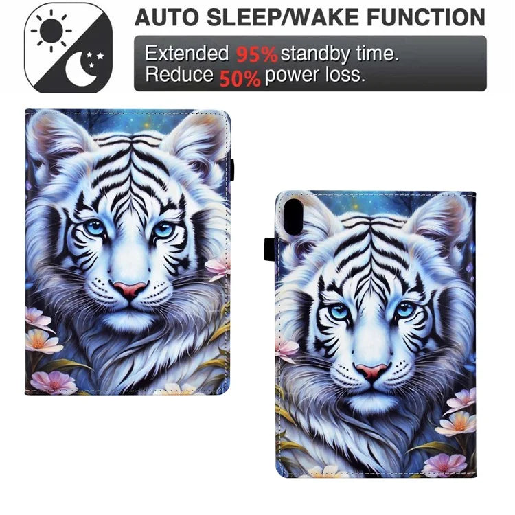 For iPad 10.9 (2022) Case Pattern Printing Tablet Cover Shockproof Leather Card Holder Stand Case