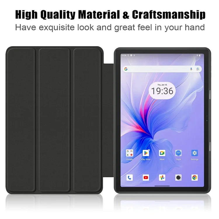 For Blackview Tab 16 Pro Case Auto Sleep / Wake PU Leather Flip Tablet Cover Triple-Fold Stand