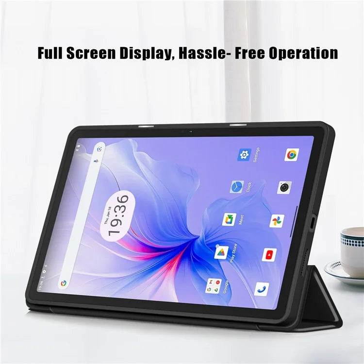 For Blackview Tab 16 Pro Case Auto Sleep / Wake PU Leather Flip Tablet Cover Triple-Fold Stand
