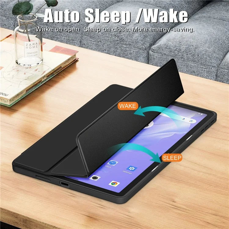 For Blackview Tab 16 Pro Case Auto Sleep / Wake PU Leather Flip Tablet Cover Triple-Fold Stand