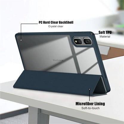 For Blackview Tab 16 Pro Case Auto Sleep / Wake PU Leather Flip Tablet Cover Triple-Fold Stand