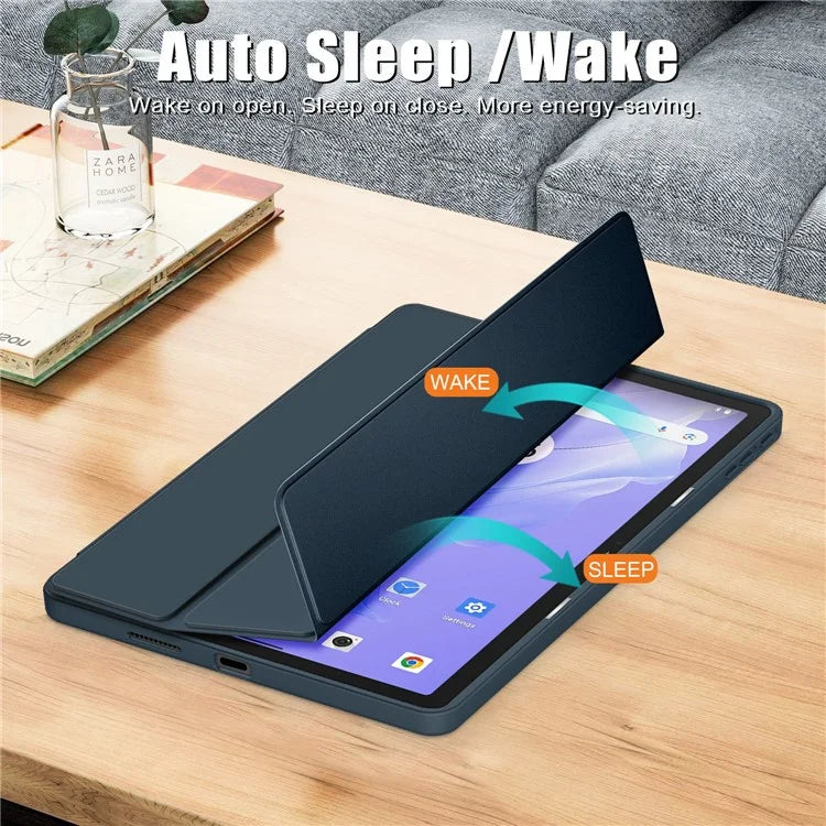 For Blackview Tab 16 Pro Case Auto Sleep / Wake PU Leather Flip Tablet Cover Triple-Fold Stand