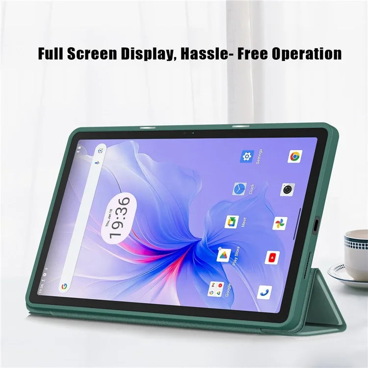 For Blackview Tab 16 Pro Case Auto Sleep / Wake PU Leather Flip Tablet Cover Triple-Fold Stand