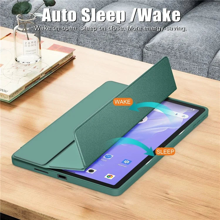 For Blackview Tab 16 Pro Case Auto Sleep / Wake PU Leather Flip Tablet Cover Triple-Fold Stand