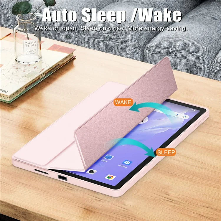 For Blackview Tab 16 Pro Case Auto Sleep / Wake PU Leather Flip Tablet Cover Triple-Fold Stand