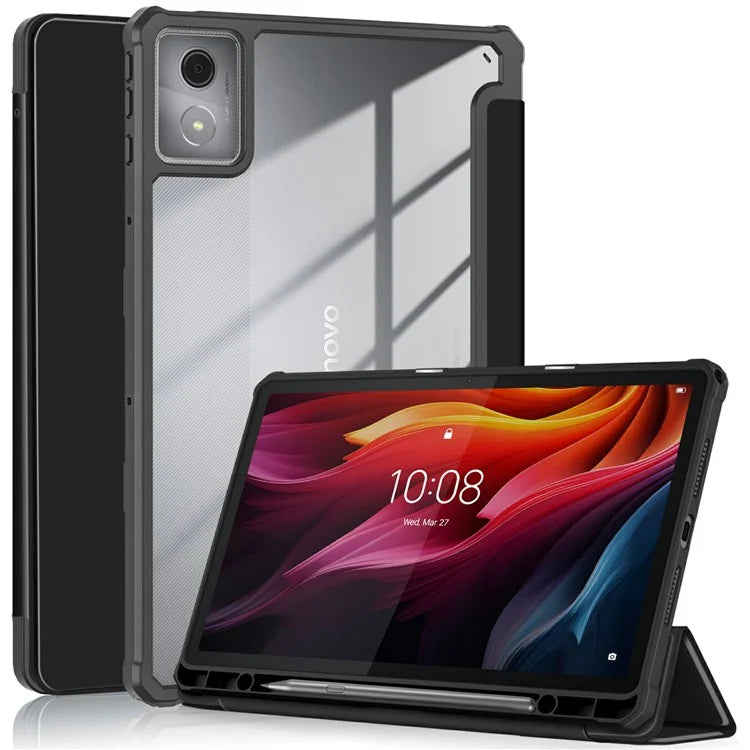 For Lenovo Tab K11 Plus TB230XC Case Auto Sleep / Wake PU Leather Flip Tablet Cover Triple-Fold Stand