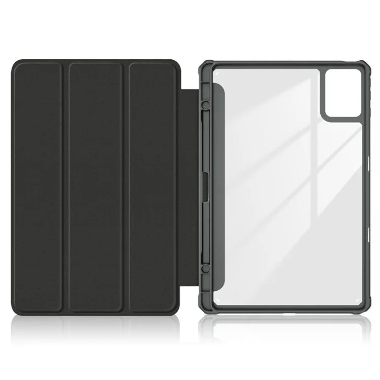 For Lenovo Tab K11 Plus TB230XC Case Auto Sleep / Wake PU Leather Flip Tablet Cover Triple-Fold Stand