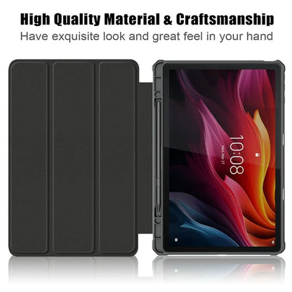 For Lenovo Tab K11 Plus TB230XC Case Auto Sleep / Wake PU Leather Flip Tablet Cover Triple-Fold Stand