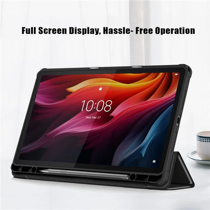 For Lenovo Tab K11 Plus TB230XC Case Auto Sleep / Wake PU Leather Flip Tablet Cover Triple-Fold Stand