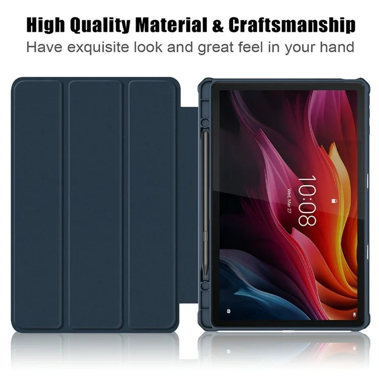 For Lenovo Tab K11 Plus TB230XC Case Auto Sleep / Wake PU Leather Flip Tablet Cover Triple-Fold Stand