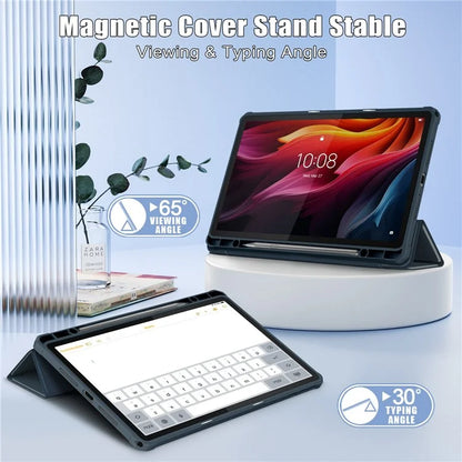 For Lenovo Tab K11 Plus TB230XC Case Auto Sleep / Wake PU Leather Flip Tablet Cover Triple-Fold Stand