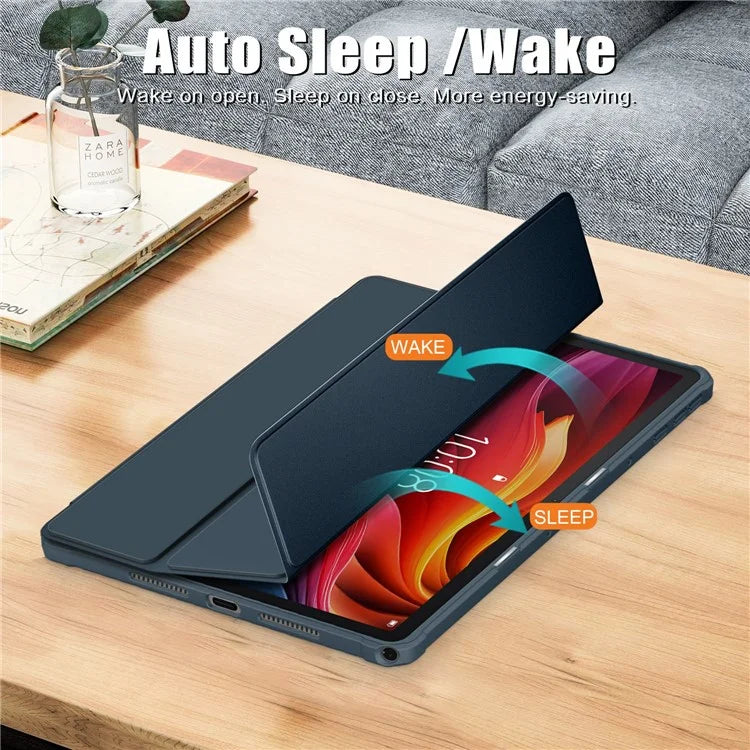 For Lenovo Tab K11 Plus TB230XC Case Auto Sleep / Wake PU Leather Flip Tablet Cover Triple-Fold Stand