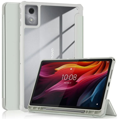 For Lenovo Tab K11 Plus TB230XC Case Auto Sleep / Wake PU Leather Flip Tablet Cover Triple-Fold Stand