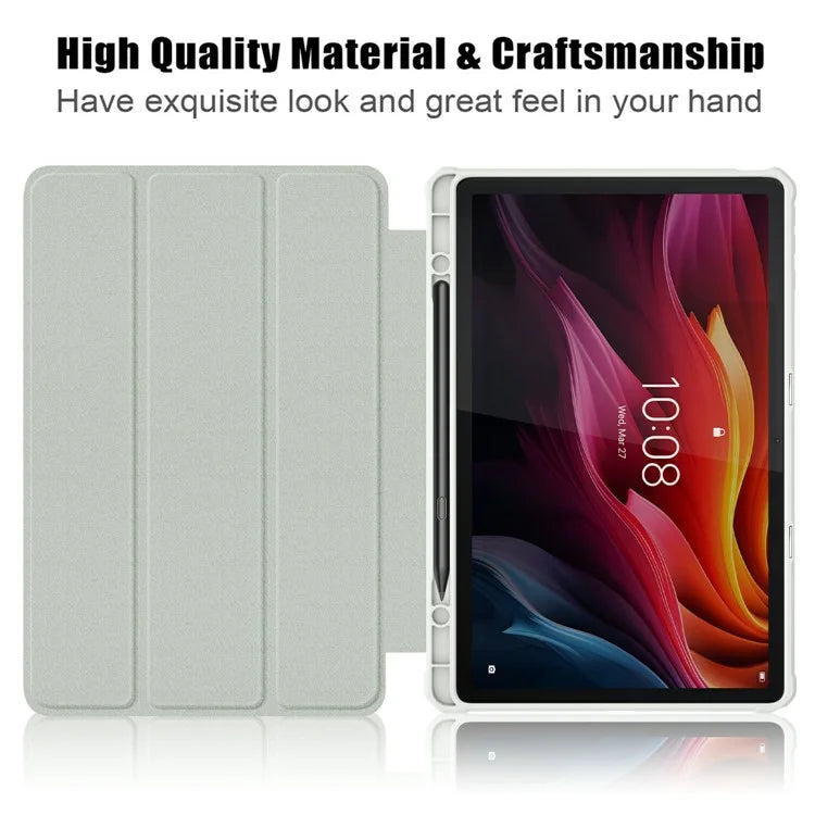 For Lenovo Tab K11 Plus TB230XC Case Auto Sleep / Wake PU Leather Flip Tablet Cover Triple-Fold Stand