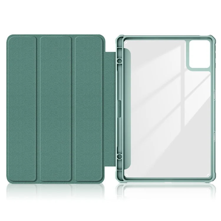 For Lenovo Tab K11 Plus TB230XC Case Auto Sleep / Wake PU Leather Flip Tablet Cover Triple-Fold Stand