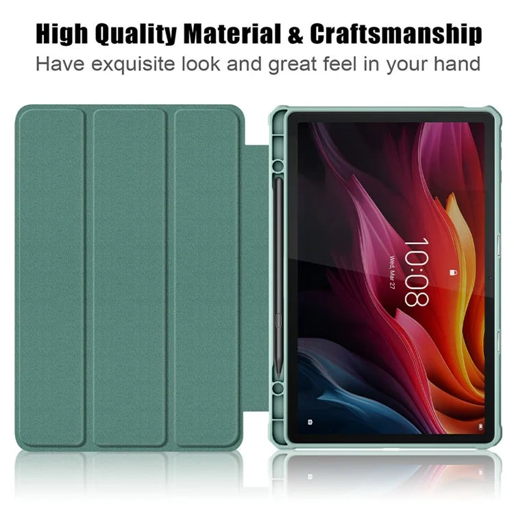 For Lenovo Tab K11 Plus TB230XC Case Auto Sleep / Wake PU Leather Flip Tablet Cover Triple-Fold Stand