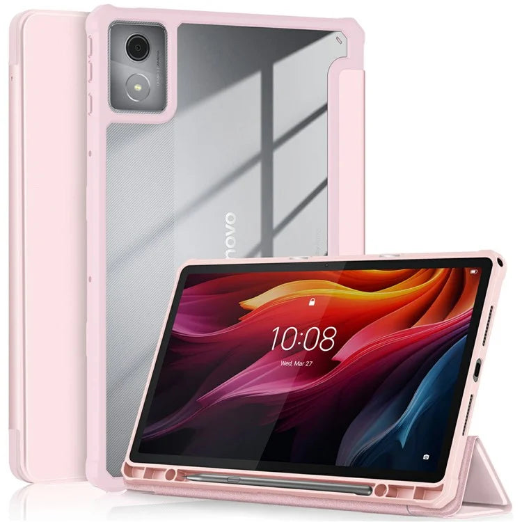 For Lenovo Tab K11 Plus TB230XC Case Auto Sleep / Wake PU Leather Flip Tablet Cover Triple-Fold Stand