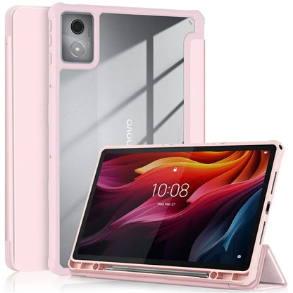 For Lenovo Tab K11 Plus TB230XC Case Auto Sleep / Wake PU Leather Flip Tablet Cover Triple-Fold Stand