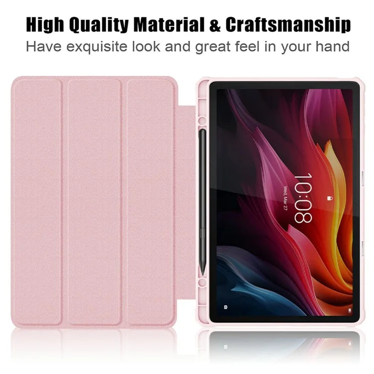 For Lenovo Tab K11 Plus TB230XC Case Auto Sleep / Wake PU Leather Flip Tablet Cover Triple-Fold Stand