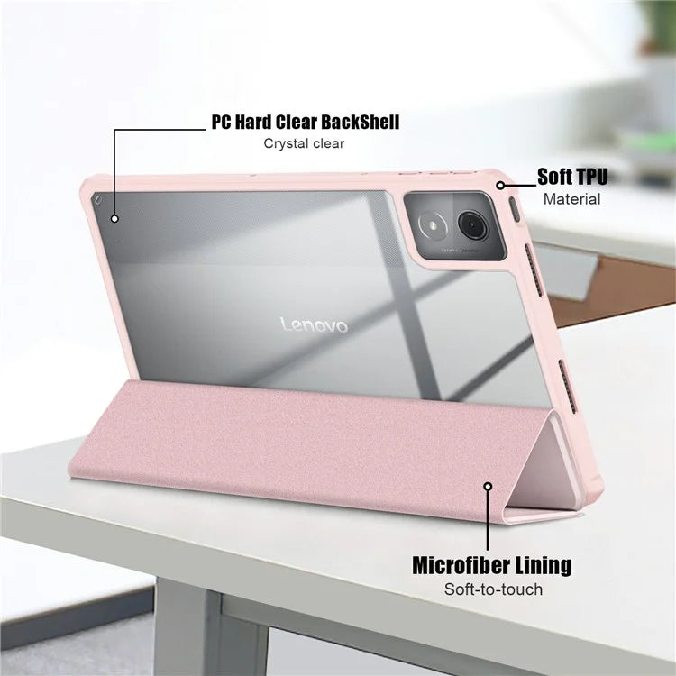 For Lenovo Tab K11 Plus TB230XC Case Auto Sleep / Wake PU Leather Flip Tablet Cover Triple-Fold Stand
