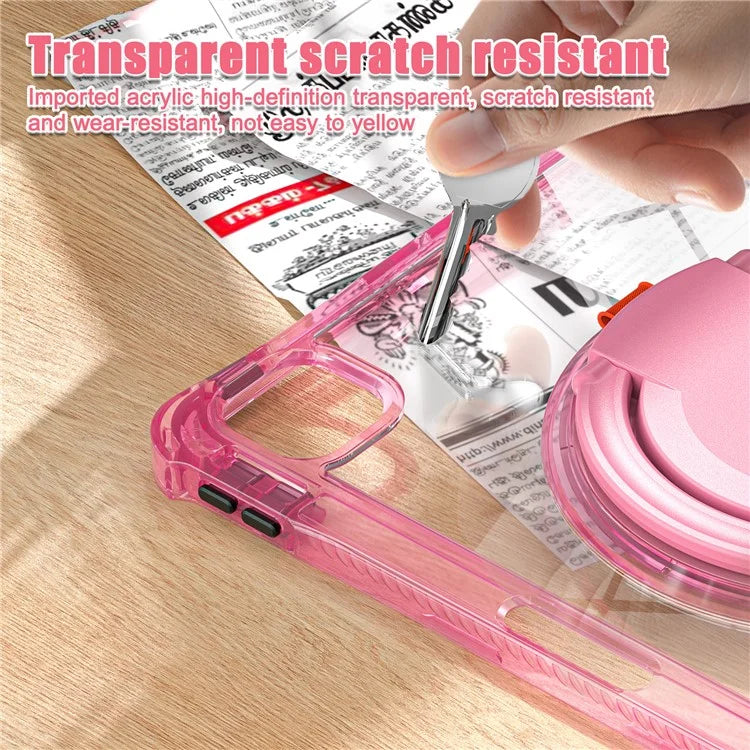 For iPad Pro 11 (2024) Case Rotary Kickstand PC+TPU+Acrylic Tablet Cover