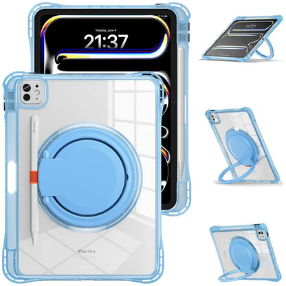 For iPad Pro 11 (2024) Case Rotary Kickstand PC+TPU+Acrylic Tablet Cover