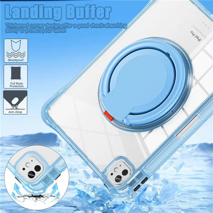For iPad Pro 11 (2024) Case Rotary Kickstand PC+TPU+Acrylic Tablet Cover