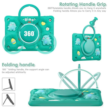 For iPad 10.2 (2021) / (2020) / (2019) Case Kickstand PC+Silicone+TPU Tablet Cover