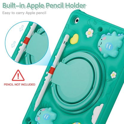 For iPad 10.2 (2021) / (2020) / (2019) Case Kickstand PC+Silicone+TPU Tablet Cover