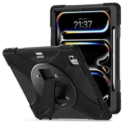 For iPad Pro 13 (2024) Case Kickstand PC+Silicone Tablet Cover