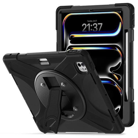 For iPad Pro 13 (2024) Case Kickstand PC+Silicone Tablet Cover