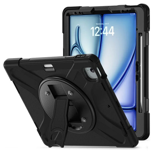 For iPad Air 13 (2024) / iPad Pro 12.9 (2022) / (2021) / (2020) / (2018) Case Kickstand PC+Silicone Tablet Cover