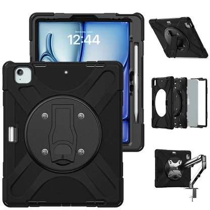 For iPad Air 13 (2024) / iPad Pro 12.9 (2022) / (2021) / (2020) / (2018) Case Kickstand PC+Silicone Tablet Cover