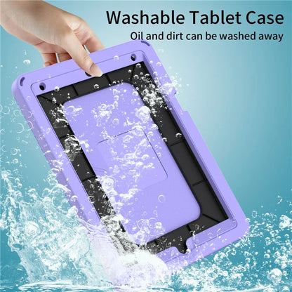 For iPad 10.2 (2019)  /  (2021)  /  (2020)  /  Air 10.5 inch (2019) Case with Shoulder Strap  /  Waterproof Screen Protector EVA Tablet Case - Light Purple