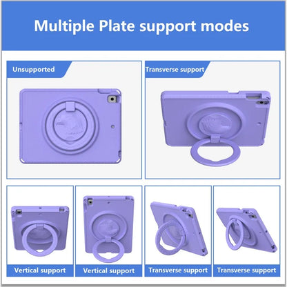 For iPad 10.2 (2019)  /  (2021)  /  (2020)  /  Air 10.5 inch (2019) Case with Shoulder Strap  /  Waterproof Screen Protector EVA Tablet Case - Light Purple