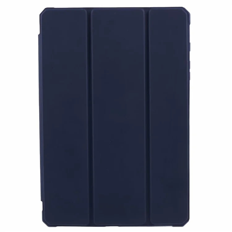 For Samsung Galaxy Tab S6 Lite (2024) / S6 Lite (2022) / S6 Lite (2020) Case PU Leather Tri-fold Stand Clear Back Tablet Cover