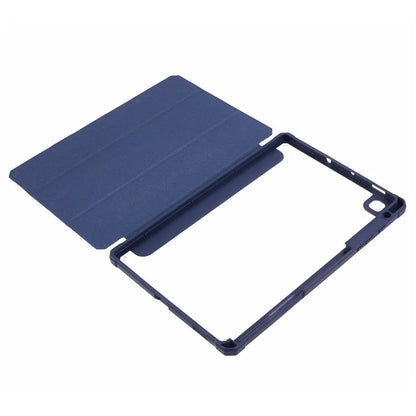 For Samsung Galaxy Tab S6 Lite (2024) / S6 Lite (2022) / S6 Lite (2020) Case PU Leather Tri-fold Stand Clear Back Tablet Cover