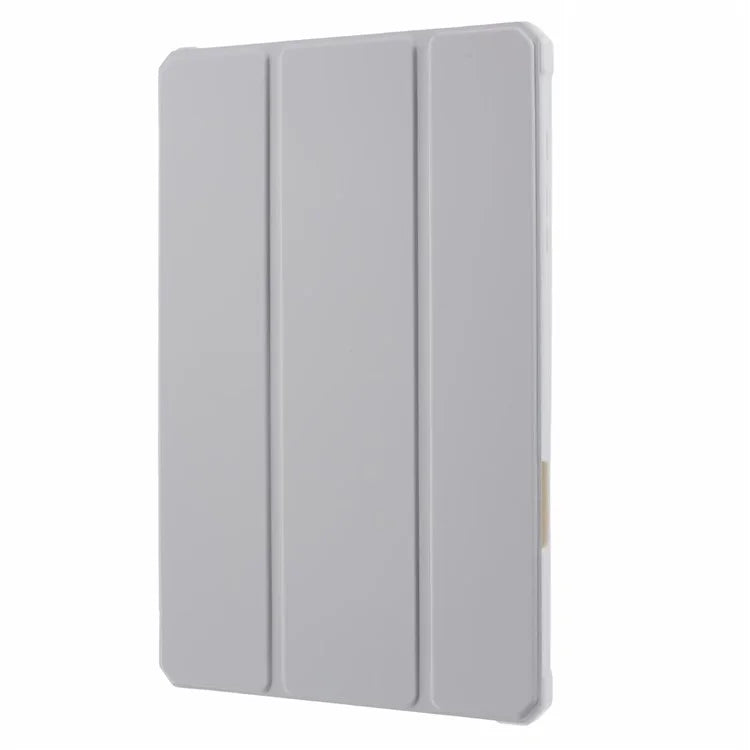 For Samsung Galaxy Tab S6 Lite (2024) / S6 Lite (2022) / S6 Lite (2020) Case PU Leather Tri-fold Stand Clear Back Tablet Cover